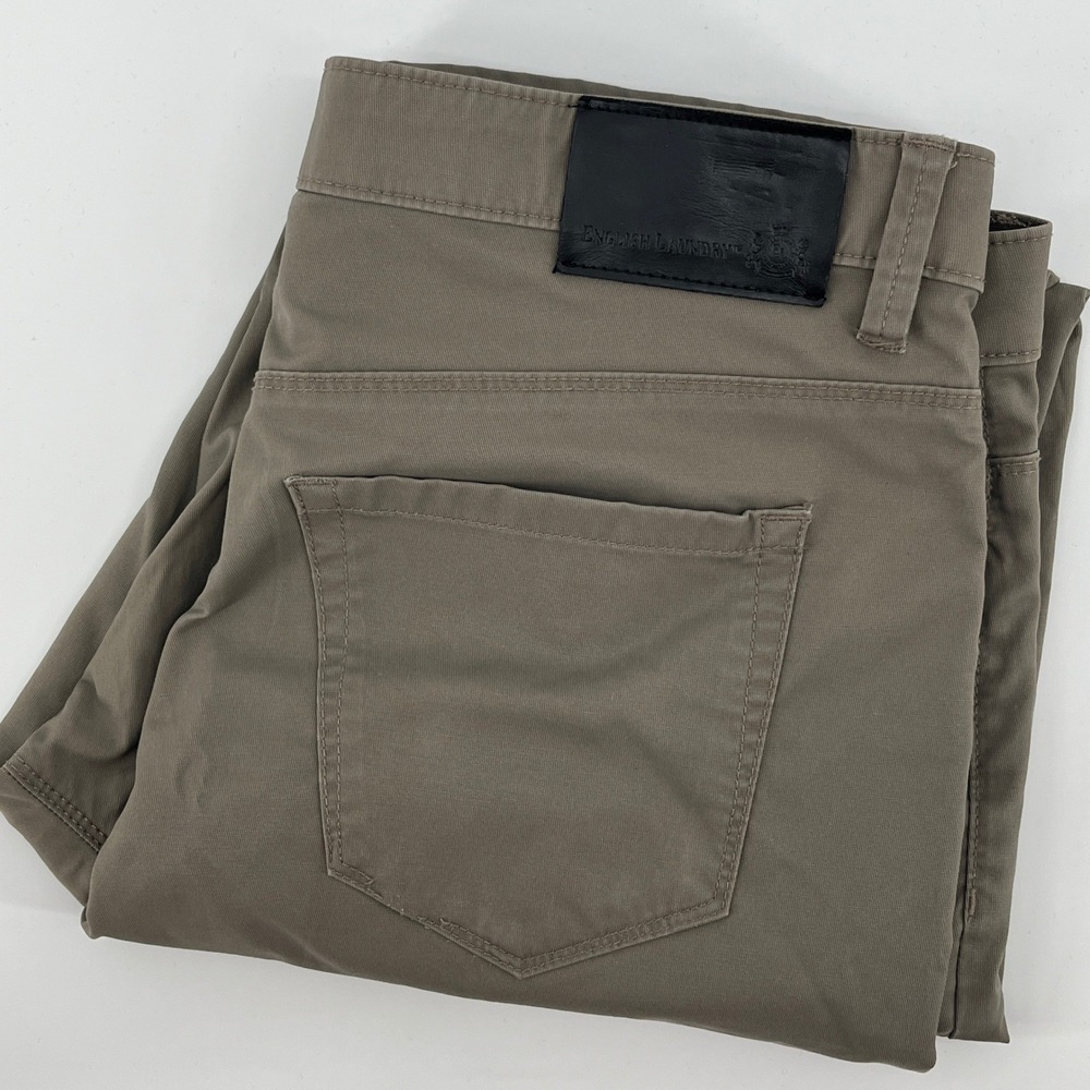English Laundry Mens Taupe Dress Pants 32x30 Stretch Five Pocket Chino 1494679